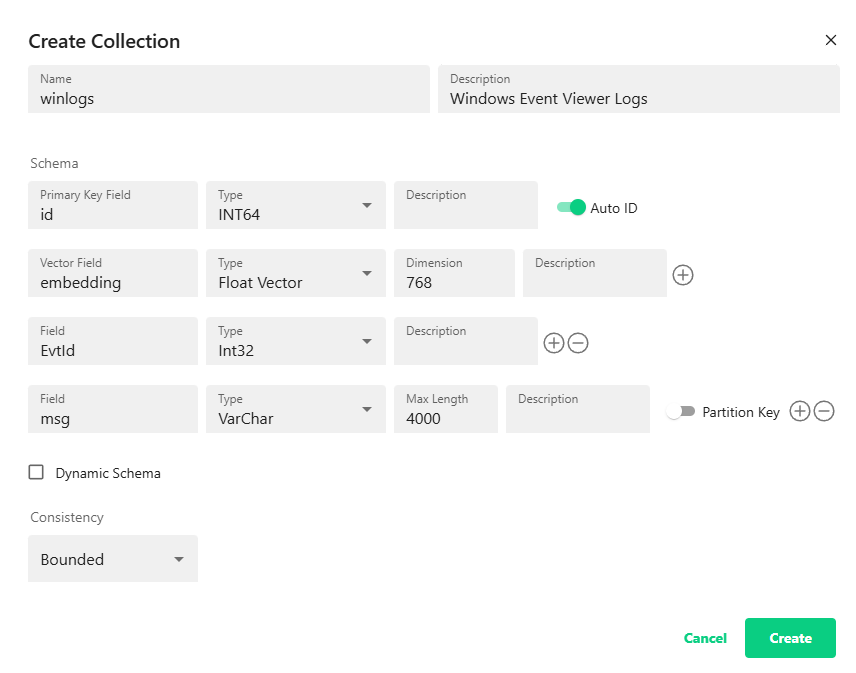 Winlogs collection structure