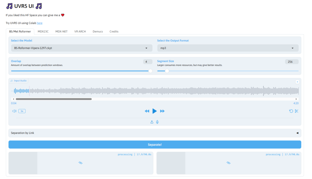 Dica Hugging Face #2: Separar Voz dos Instrumentos Dica Hugging Face #2: Separar Voz dos Instrumentos