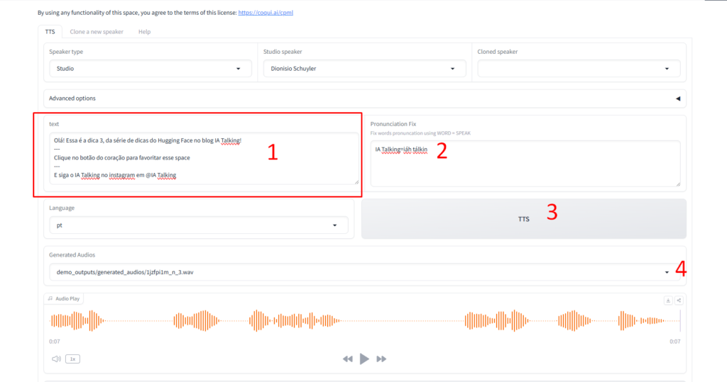Dica Hugging Face #3: Space XTTS v2 Customizado Dica Hugging Face #3: Space XTTS v2 Customizado